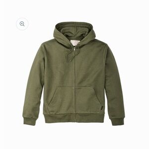 Filson Prospector Olive Drab Green Full-Zip Up Hoodie Sweater